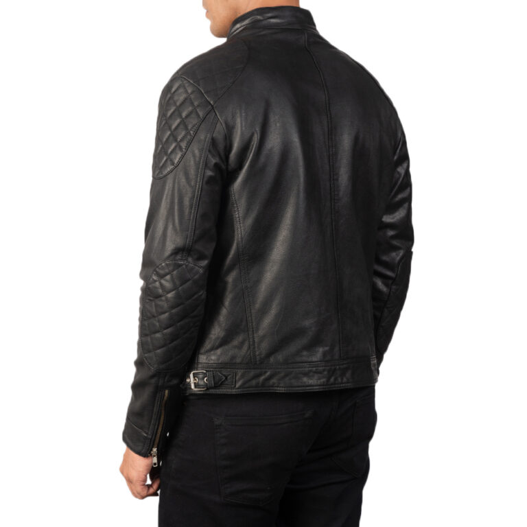 Mens Gatsby Black Leather Biker Jacket6064-8-1568986226079